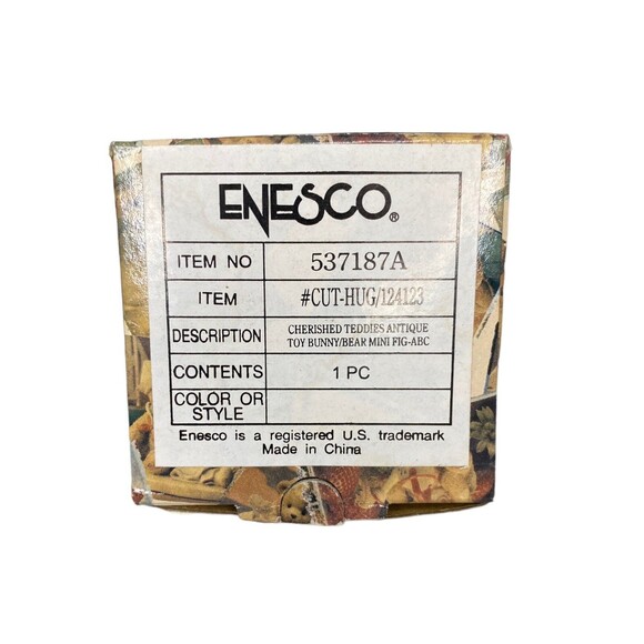 1999 Cherished Teddies Antique Toy Bunny w/Bear Removable Figurine New #537187 - Picture 11 of 11